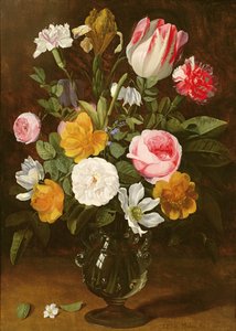 Still Life of Flowers in a Glass Vase